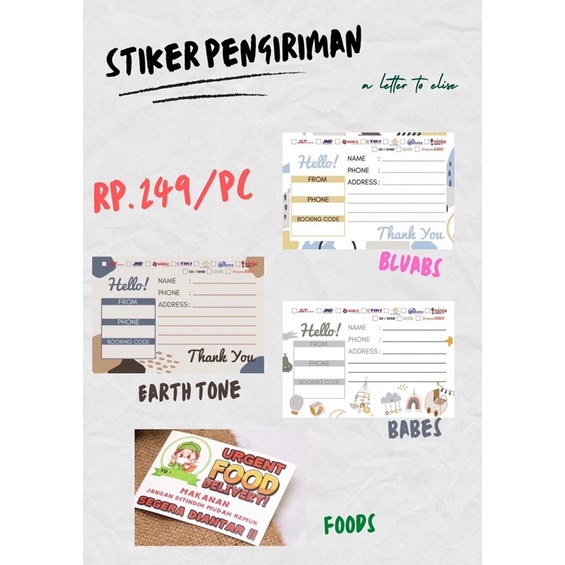 

Stiker Pengiriman (Ready Stock)