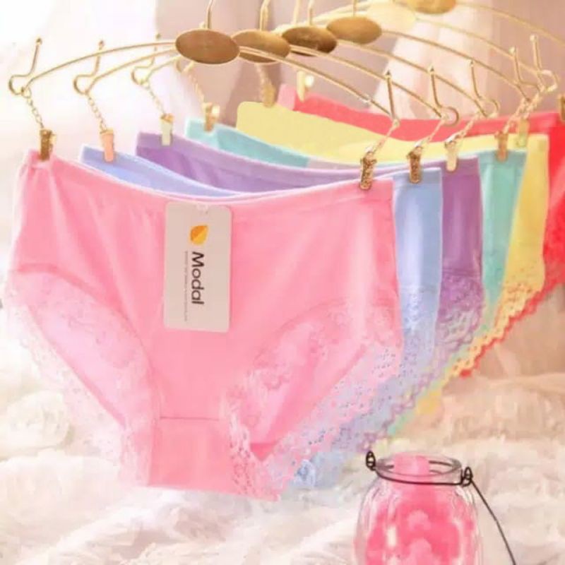 CD RENDA WANITA/ UNDIES RENDA LOVE/ CELANA DALAM WANITA UKURAN M-XL