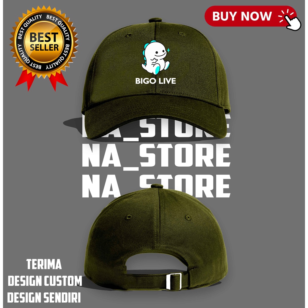 Topi Baseball BIGO LIVE keren BERKUALITAS  Pria Wanita