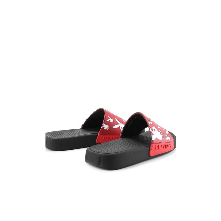 SANDAL SLIDE PLAYBOY PRIA ORIGINAL CASUAL BRANDED ASLI MERAH PL17