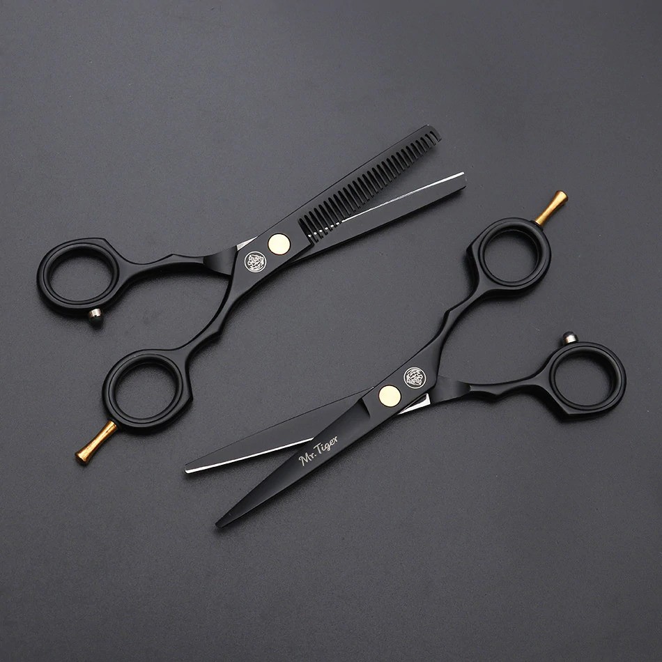 Bisa COD Set Gunting Rambut Professional Barber Hairdressing Scissors 6 Inch 2 PCS - MrTiger 440C