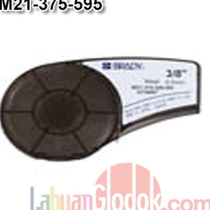 

[[BISA COD]] tape Label Brady Viny 9mm Black on white M21-375- 595 TERUJI Kode 463