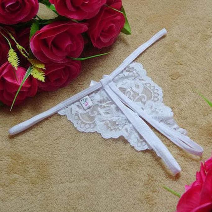 Celana dalam Open Crotch G String Panties C052 - Putih - Eksklusif
