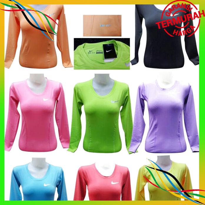 OLAHRAGA BAJU MANSET GYM FITNESS YOGA SENAM NIKE IMPORT LENGAN PANJANG BAYAR COD