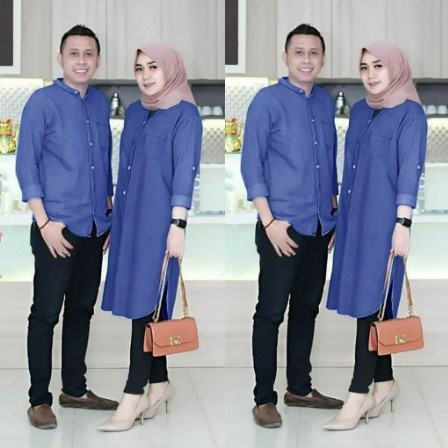 Couple Tunik Pasangan Pria Dan WanitaTerbaru 2021 Ada 2 Ukuran Xl Dan Jumbo / Atasan Tunik / Atasan 