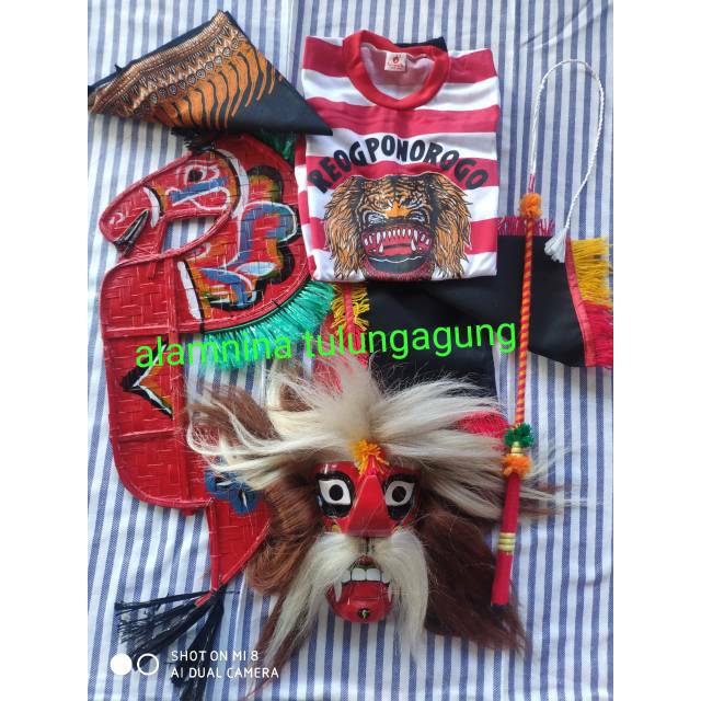 Cambuk kaos reog bujang ganong komplit satu paket