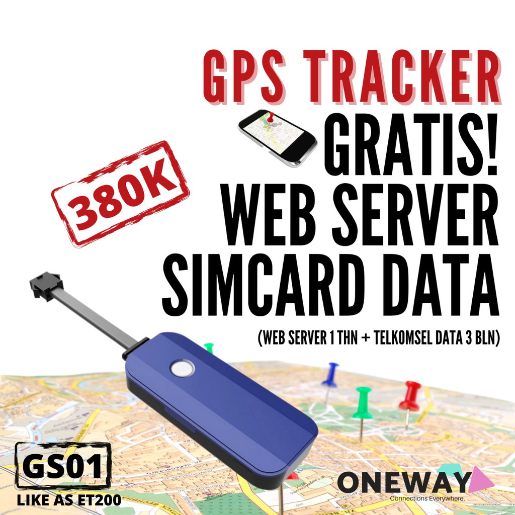 GPS Tracker GS01 Setara Concox ET200 + Gratis Server 1 Thn dan Simcard Data 3 Bulan