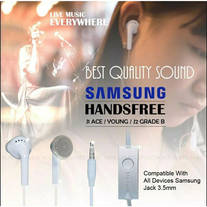 [ Grade B ] Headset Samsung Hansfree Champ Vietnam Cabutan J1 J2 J3 J1 Ace J5 J7 2015 2016 2017 Handfree Earphone Support Mic