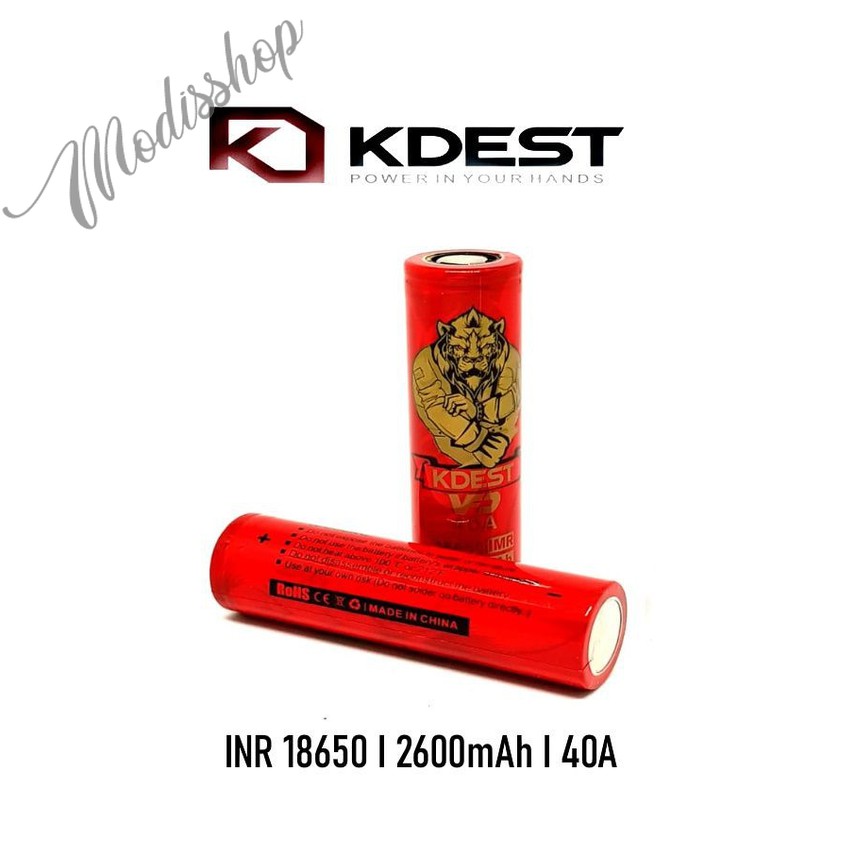 BATERAI KDEST 18650 2600MAH AUTHENTIC
