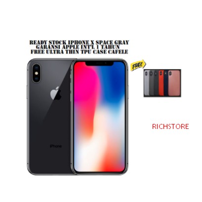 promo iphone x 64gb gray silver bnib bonus tempered glass dan soft case garansi apple 1 tahun