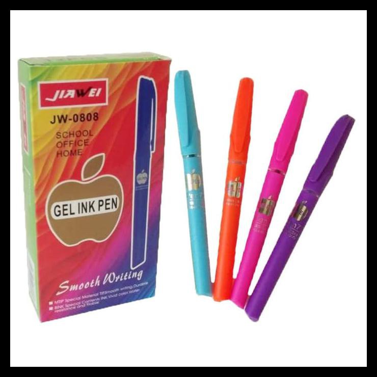 

GEL PEN PENA JEL PULPEN HADIAH PROMOSI 0.5MM TIPIS APPLE 0808 12 PCS ND01