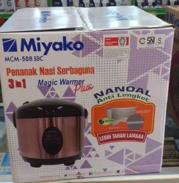 Miyako Rice Cooker 1.8 Liter 3 in 1 Silver MCM508SBC