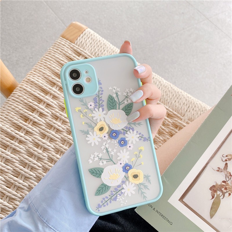 PRINTING HYBRID flower 3 case oppo a16 a3s a5 a9 2020 f11 f9 a5s a7 a12 a11k a1k realme c2 a52 a92 a33 a53 f11 pro a15 a31 2020 a54 a74 4g reno 4f 5 3 5f-1