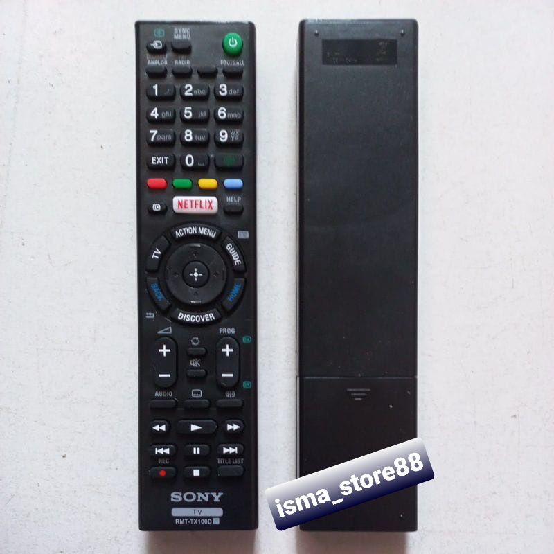 REMOT TV SONY BRAVIA SMART TV LED LCD NETFLIX RMT-TX100D