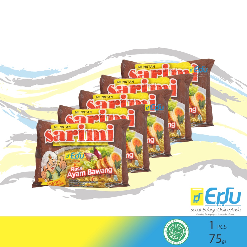 

5PCS Sarimi Ayam Bawang Mie Instan Kuah Halal MUI - 5pcs x 75gr
