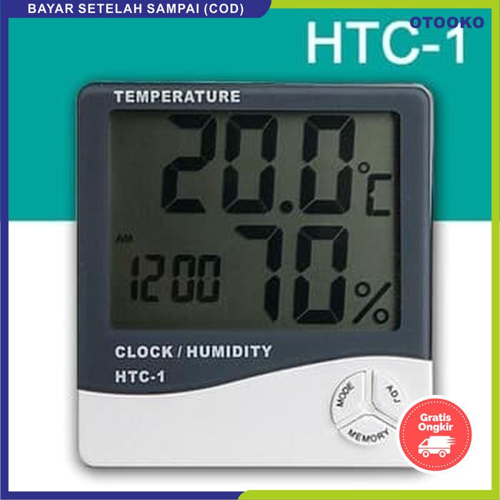 jam weker digital alaram sensor suhu htc-2