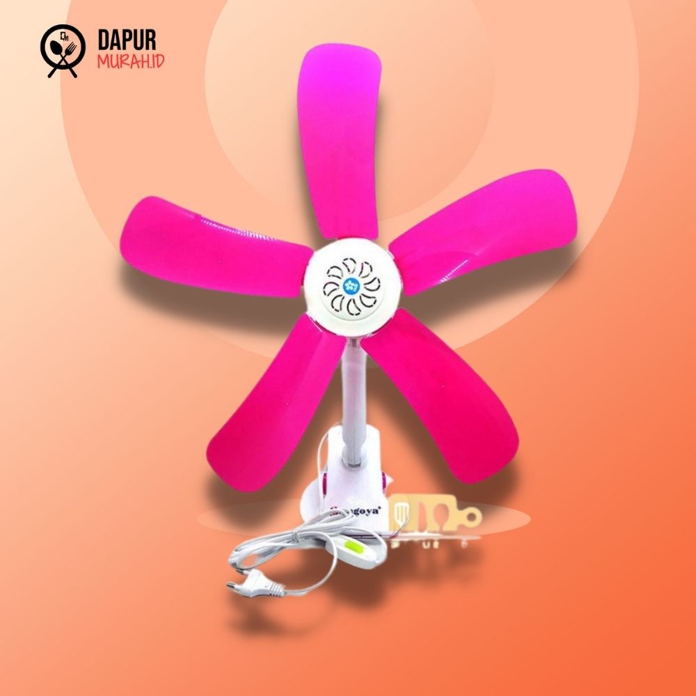 Kipas Angin 5 Baling Baling Jepit 15W Mini Fan NG-590J - random colour