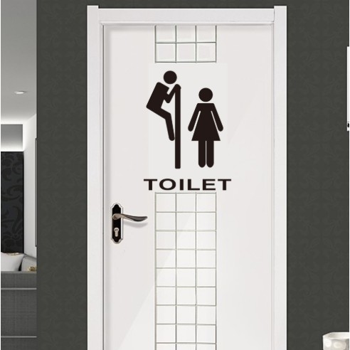 wallstiker / stiker toilet / stiker dinding / stiker pintu - AE