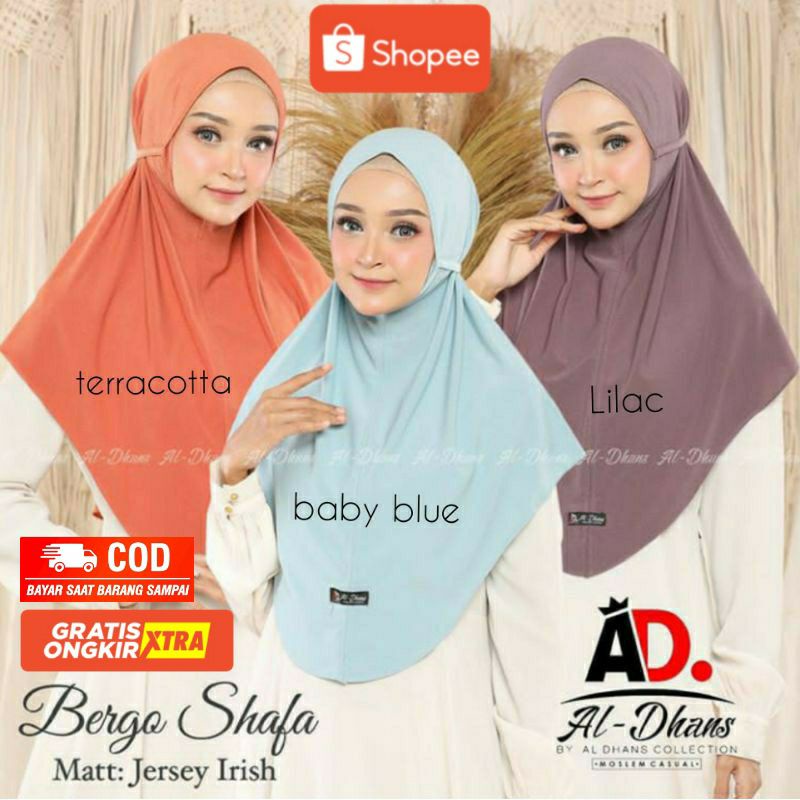 Jilbab Instan Hijab Bergo Shafa Jilbab AlDhans Hijab | Shopee Indonesia