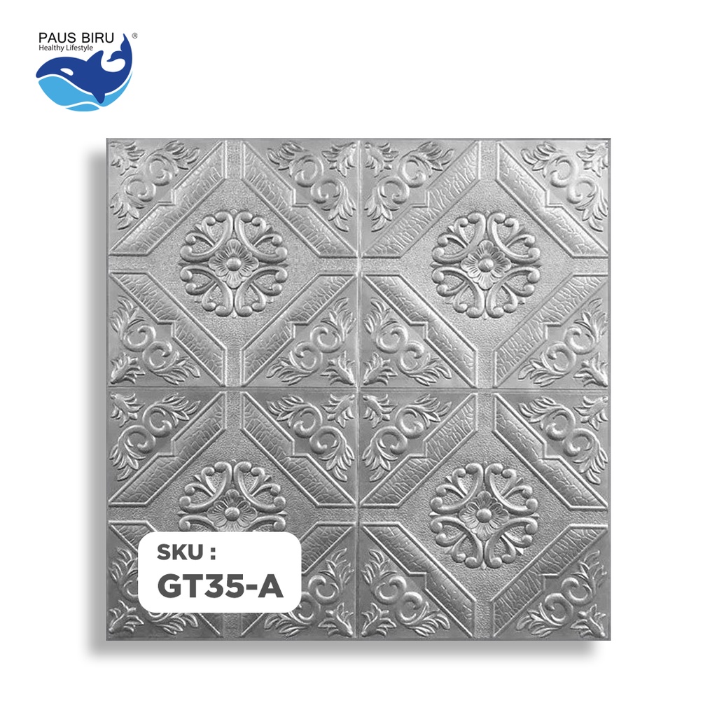 Paus Biru - Wallpaper 3D FOAM / Wallpaper Dinding 3D Motif Foam Batiky/Wallfoam Batik-GT35-A