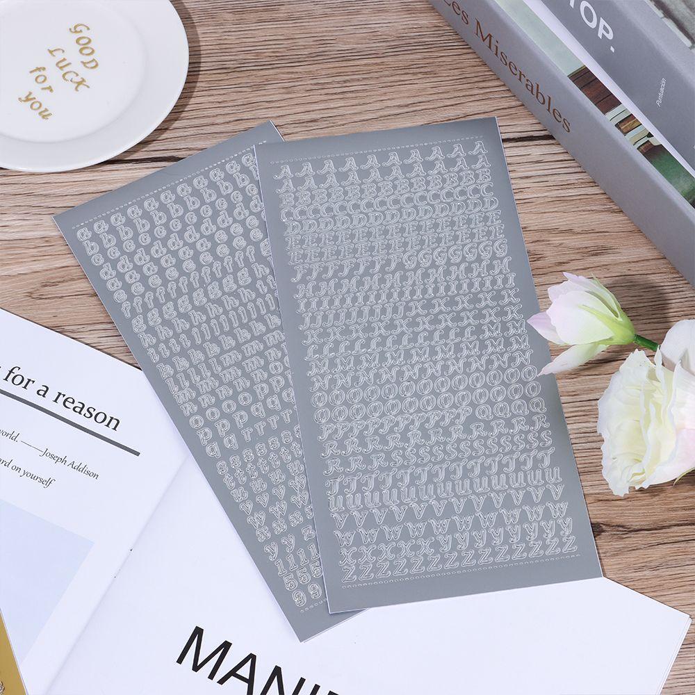 R-flower Bronzing Stiker Notebook Alfabet Stiker Kuku Scrapbooking Sticker