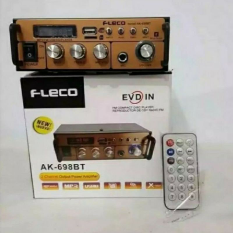 Amplifier FLECO F AK 698BT ( Bluetooth) Stereo Karaoke + Mp3 player + FM Radio