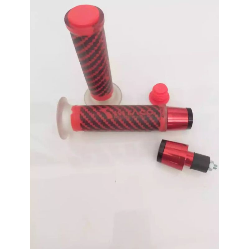 (paket promo) handgrip kitaco universal /hendgrip kitaco merah plus Jalu stang warna merah