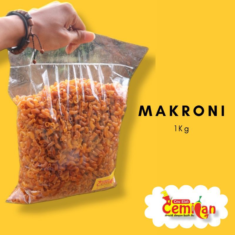 

Makaroni khas tasik/ Makroni kemasan 1kg cemilan ceu elah rasa pedas dan lainnya