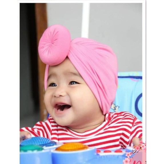 Turban bayi motif DONAT / kerudung anak terbaru/hijab anak perempuan/ciput anak lucu