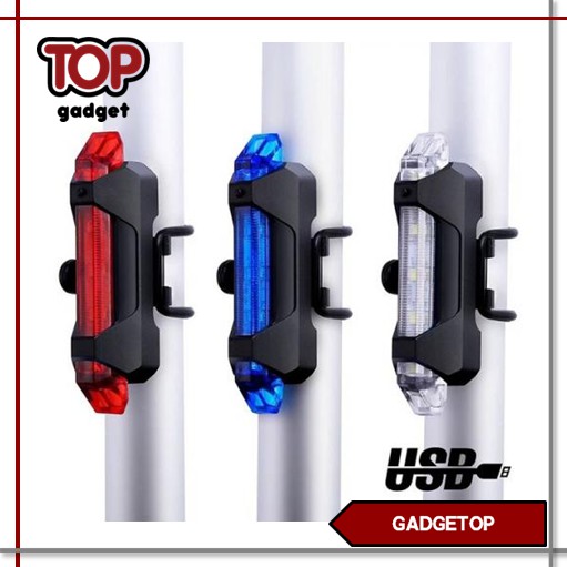Lampu Belakang Sepeda LED Panjang USB