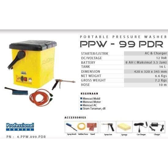 MultiPro Portable Pressure Washer Mobil-AC-Watering - PPW-99 PDR