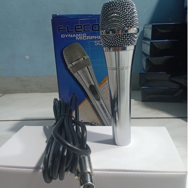 Promo Terbaru!!! Mic Karaoke Fleco SC 68/Fleco Dynamic Microphone SC-68/Microphone Wireless Profesional Fleco SC-68