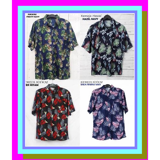 Kemeja Pria Watchout Original Lengan Panjang Kemeja Kasual Pria D UF695 Mix Kemeja Hawai Pria Lengan