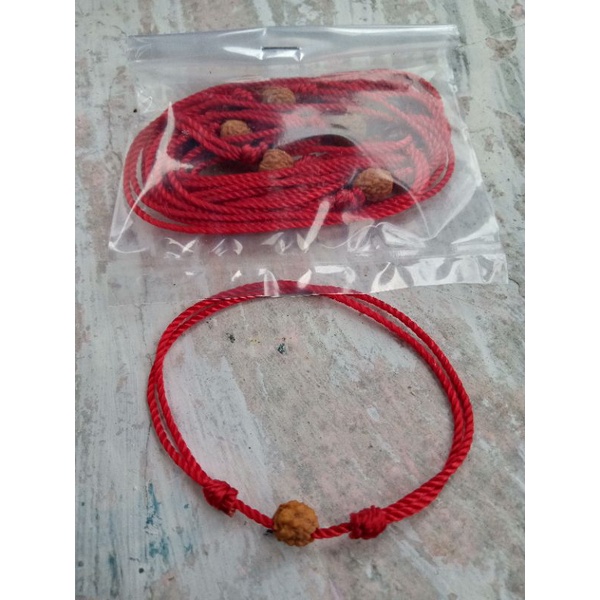 Grosir 10pcs gelang tali merah kombinasi biji bidara arab SIDR asli |  Gelang vintage gelang bidara 