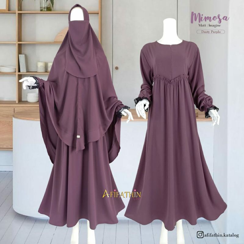 Jilbab Mimosa Afifathin - Jilbab Afifathin - Gamis Mimosa Afifathin
