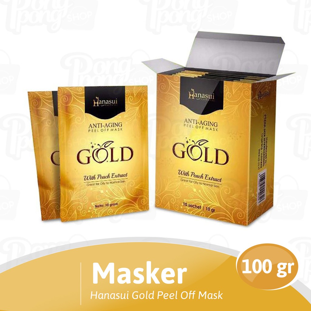 Hanasui Masker Gold 1 Box
