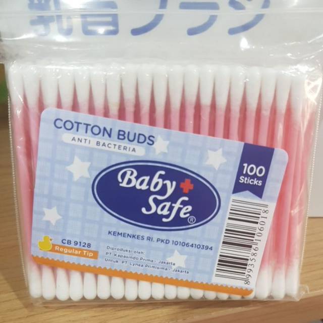 BABY SAFE Cotton buds / korek kuping Baby Safe 50-100sticks/ PEMBERSIH TELINGA