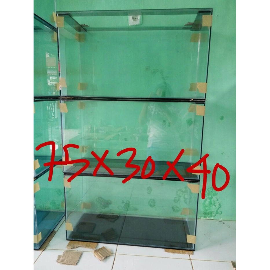 Aquarium Kaca 75 X 30 X 40 Cm Shopee Indonesia Aquarium vosso 75 cm