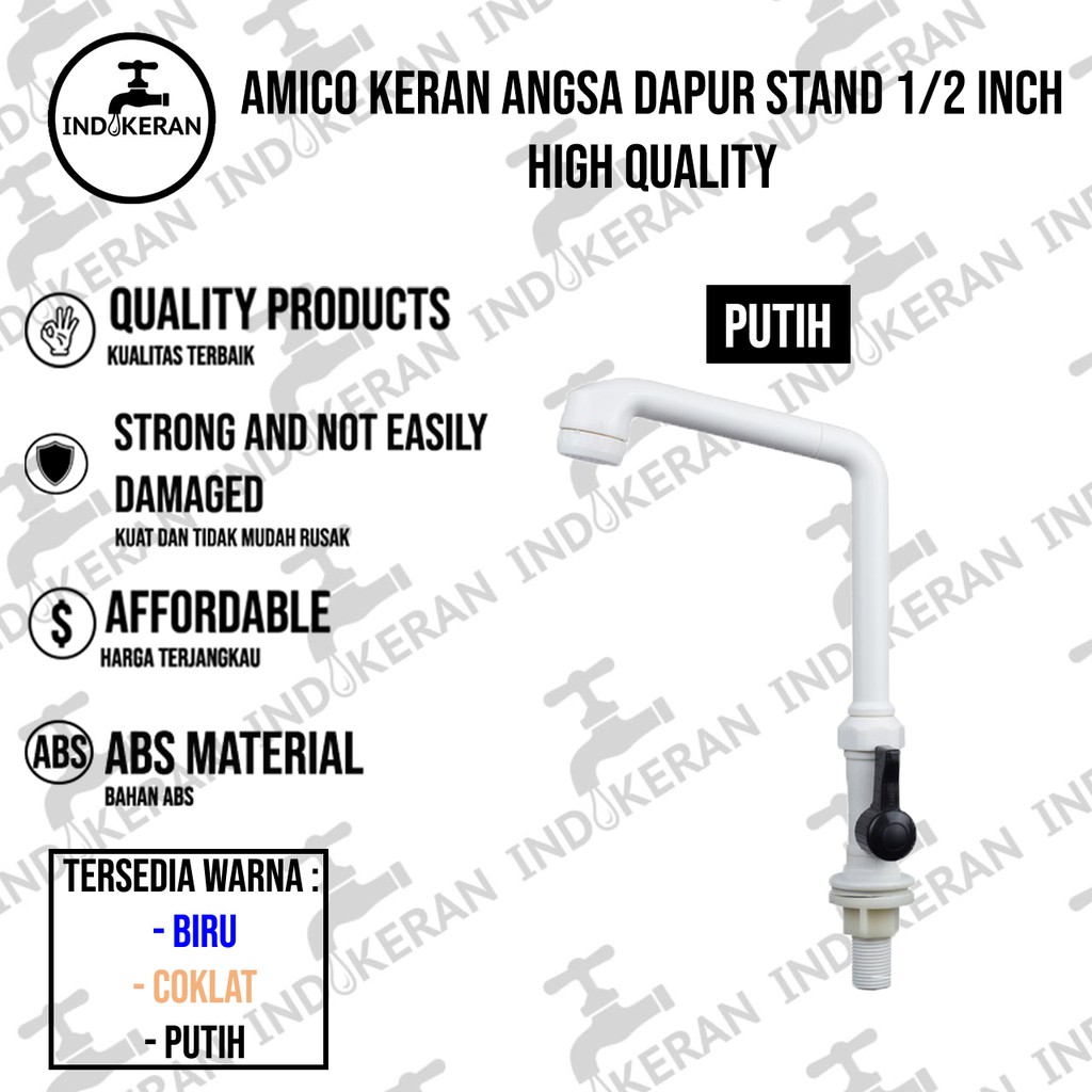 AMICO - Kran Angsa Dapur Stand - 1/2 Inch - High Quality