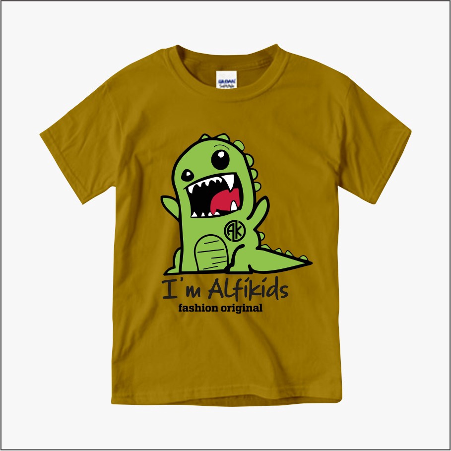 ALFIBI KIDS - Kaos Anak DINO - Baju Anak Laki Laki - Baju Kaos Anak Murah