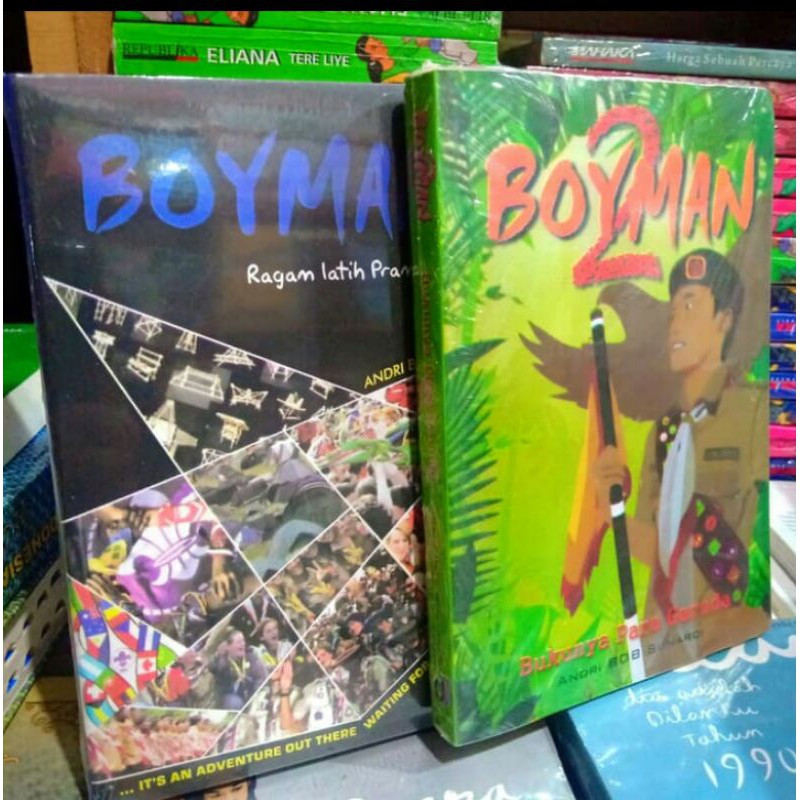 1 PAKET 2 BUKU BEST SELLER  BOY MAN BUKU LATIHAN PRAMUKA PENULIS ANDRI BOB SUNARDI