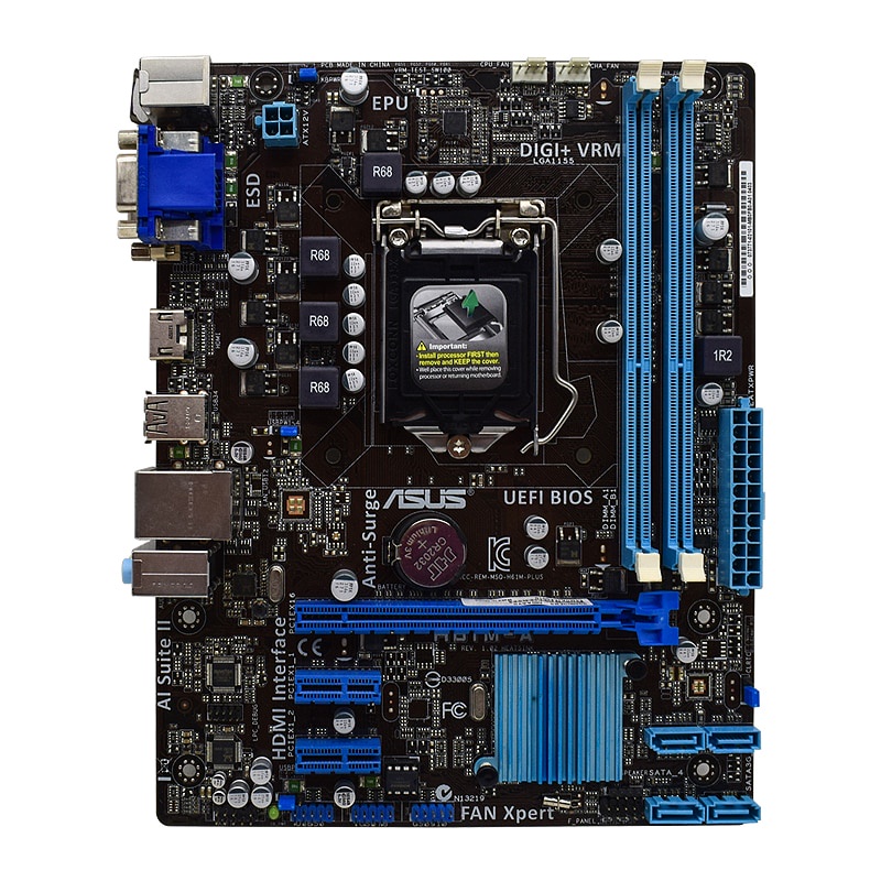 PREORDER ASUS H61M-A Motherboard 1155 DDR3 Motherboard LGA 1155 Core i5-2500K i7-3770 Cpu 16GB Intel