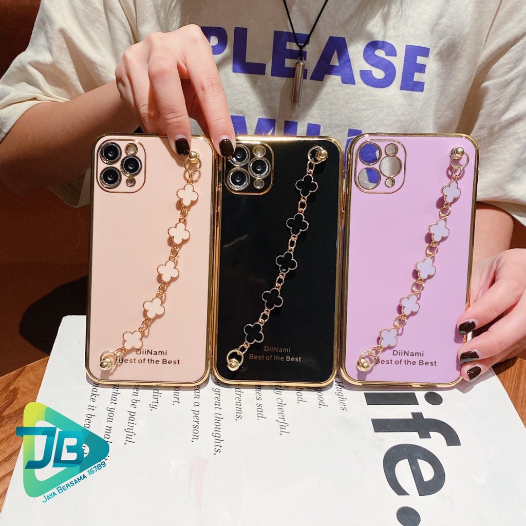 Y011 SOFTCASE SHINE PLATING CASE RANTAI DIINAMI IPHONE 6G 6G+ 7G 8G SE 2020 7G+ 8G+ X XS XR XS MAX 12 PRO MAX JB5188