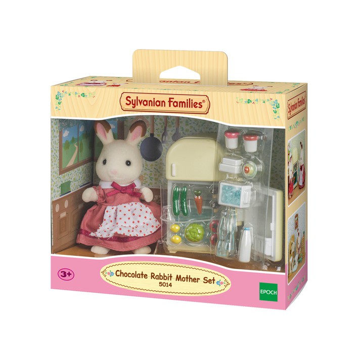 sylvanian families chocolate rabbit mother set