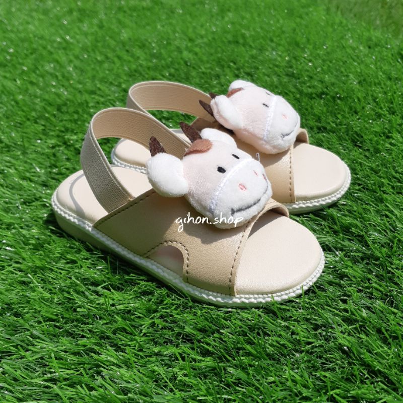 [2 WARNA]MIMI Sepatu Sandal Korea Baby Girl Anak Cewek Sapi Cantik Lucu Pink Cream VAZTELIO