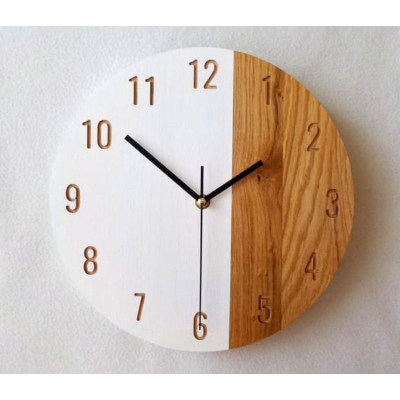 Jam Dinding Model Desain Kayu Unik Dekorasi Pajangan Rumah Retro Vintage-J21