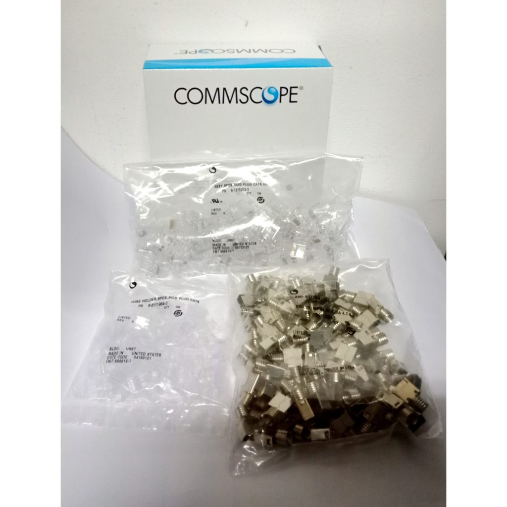 Connector Commscope RJ45 Cat6 + Shield - Konektor Commscope RJ45 Cat 6