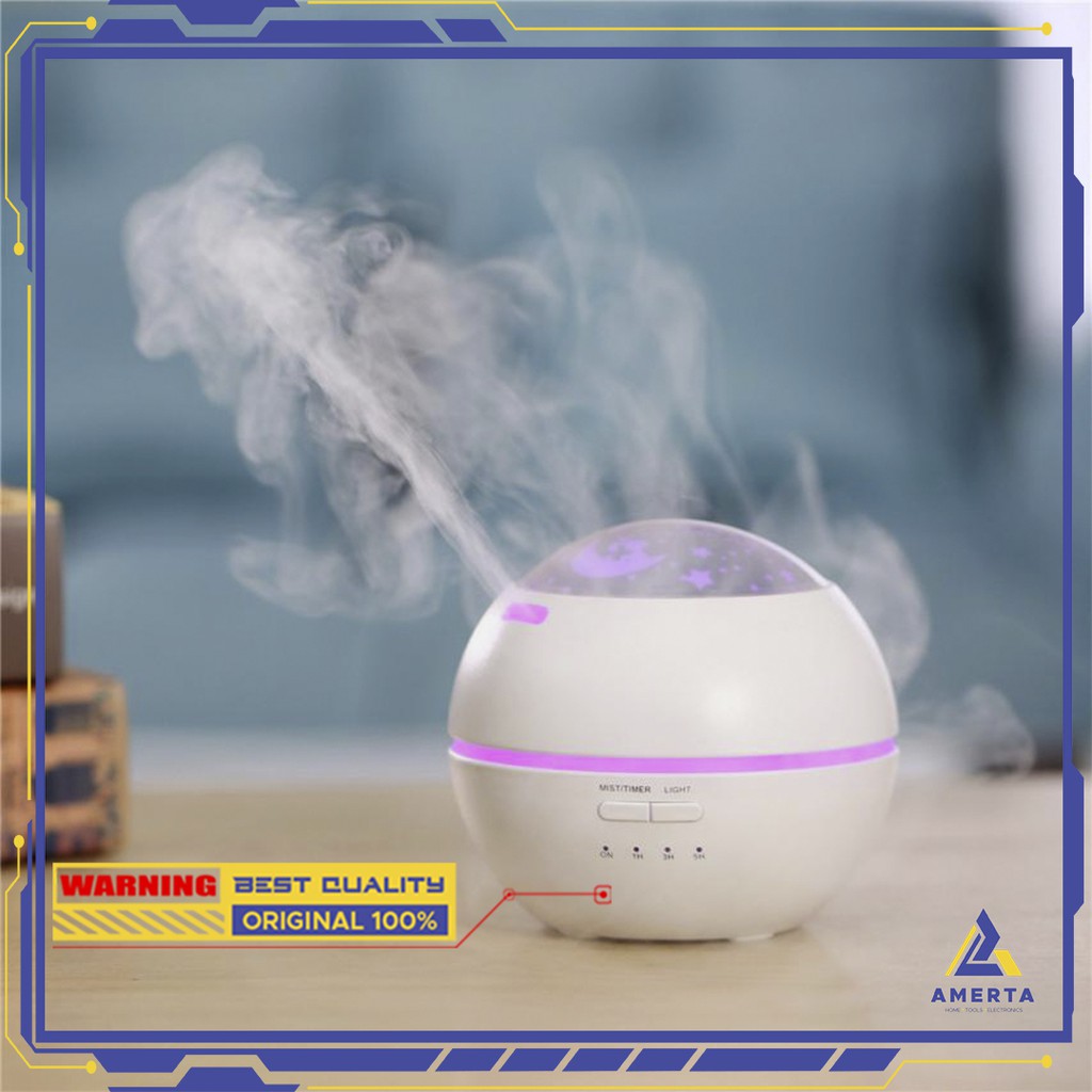 Alat Aroma terapi Humidifier pelembab udara | Pengharum udara 150ML + lampu tidur