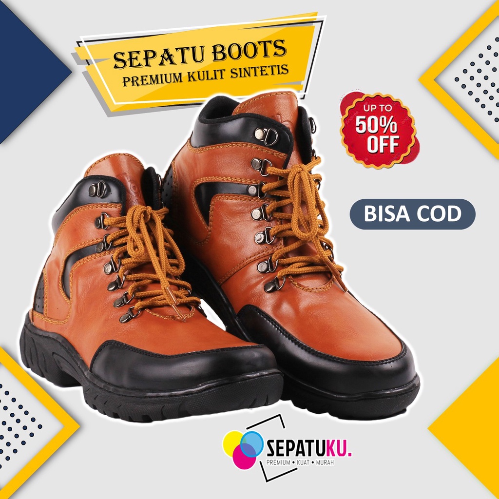 Sepatu Pria Keren Sepatu Pria Murah Sepatu Boots Safety Boot Pria Murah Spatu Pria Casual Sepatu Boots Boot But Pria Sport Original Sepatu Cowboy Sepatu Cowok Keren - Dragon-2
