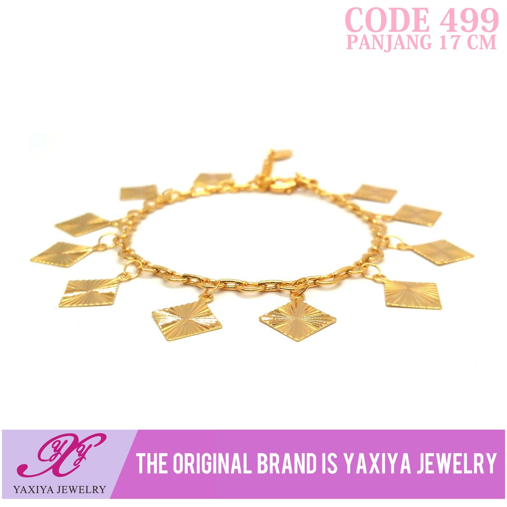 

Gelang Jurai Lapis Emas Perhiasan imitasi Gold 18k Yaxiya Jewelry 499